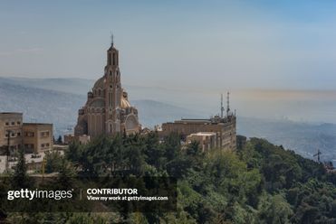 Cathedral of St Paul and view towards Beirut