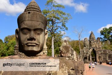 Statues on bridge at Angkor Thom South gate